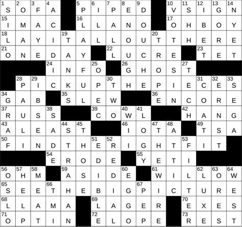 lean crossword clue